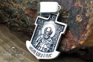 Pendant - icon of  silver, фото