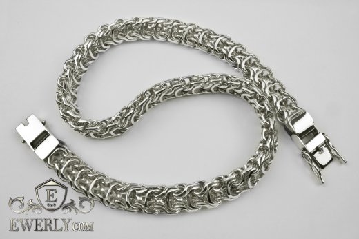 Big chain "Ramses" of sterling silver for men, фото